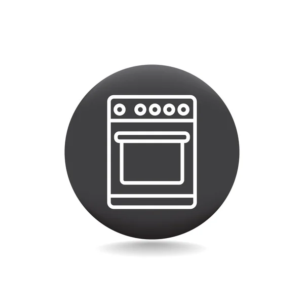 Cocina estufa icono — Vector de stock