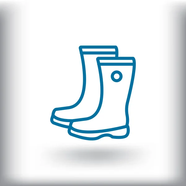 Rubber boots of icon — Stock Vector