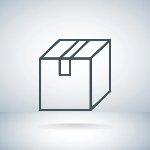 Kartonnen doos pictogram — Stockvector