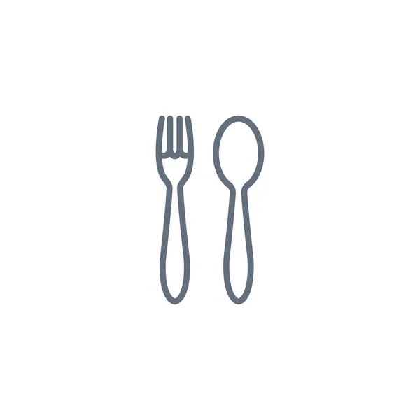 叉子勺子图标 — 图库矢量图片