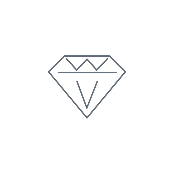 Ícone de cristal de diamante — Vetor de Stock