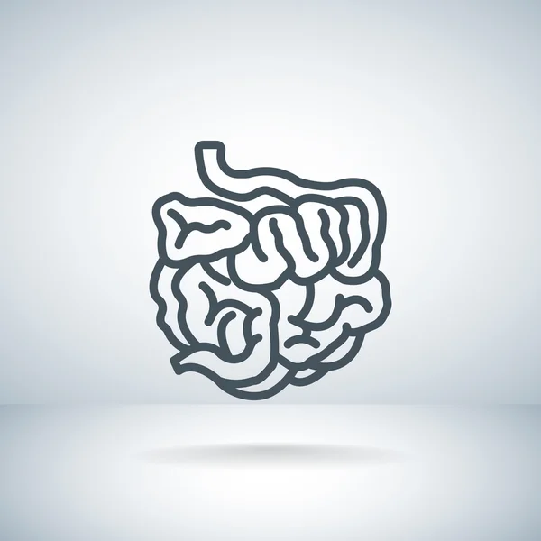 Icono del intestino delgado — Vector de stock