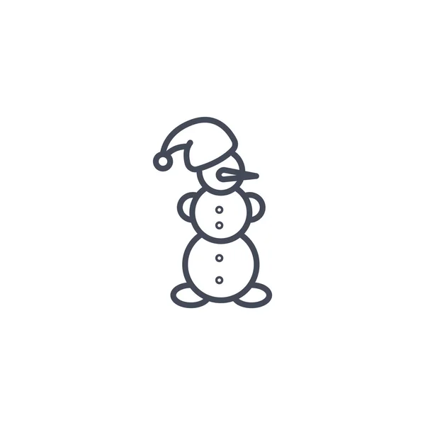 Εικονίδιο χιονάνθρωπος Χριστούγεννα — Διανυσματικό Αρχείο
