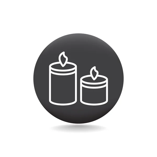 Velas icono web . — Vector de stock