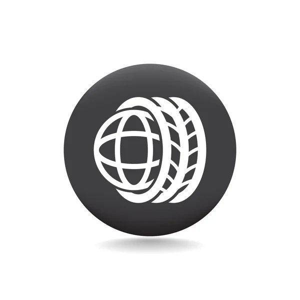 Llantas de logotipo de todo el mundo — Vector de stock