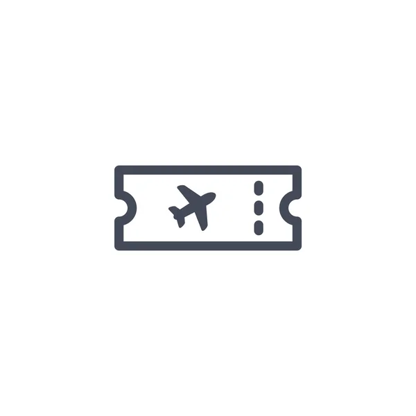 Ícone do bilhete de avião — Vetor de Stock