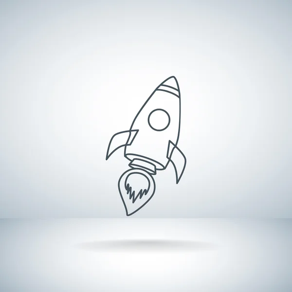 Icône fusée spatiale — Image vectorielle