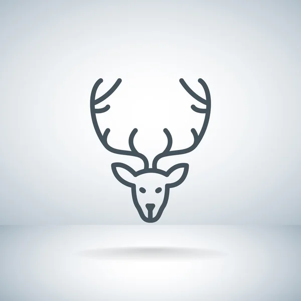 Icona della testa di cervo — Vettoriale Stock