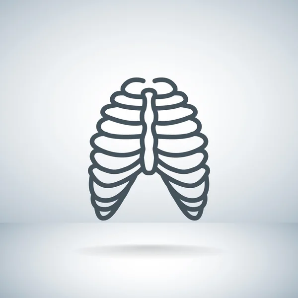 Icône thorax humain — Image vectorielle
