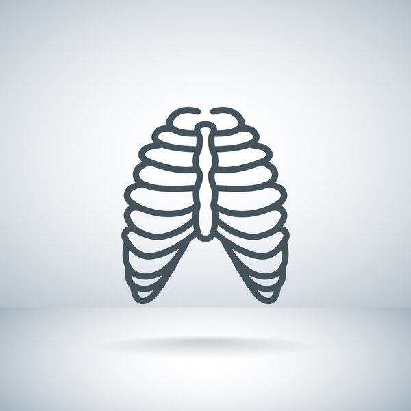 Human thorax icon