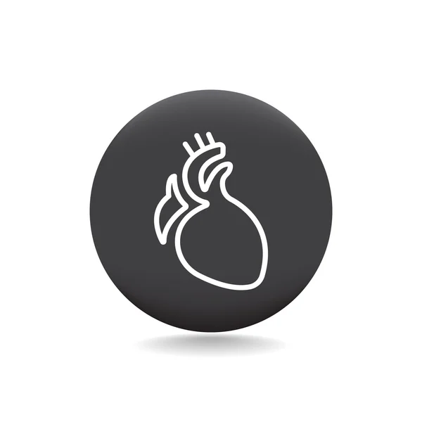 アイコン心臓器官 — ストックベクタ