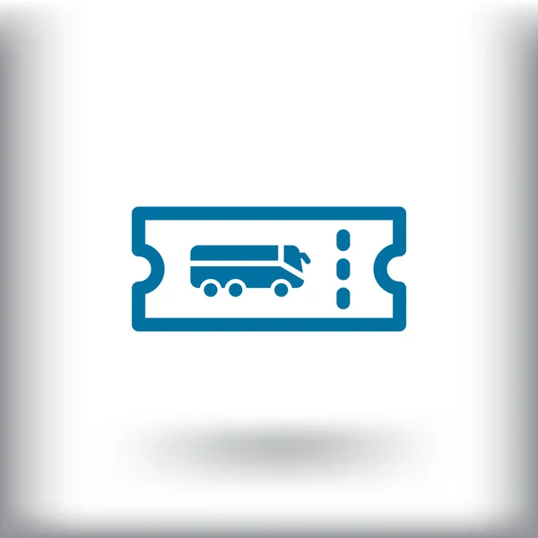 Icono del billete de autobús — Vector de stock