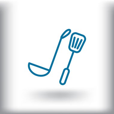 Kepçe ve spatula simgesi