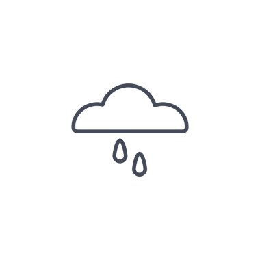 bulut ve yağmur simgesi