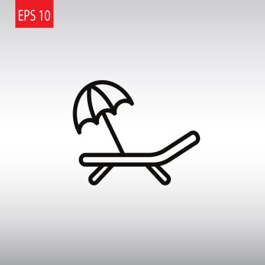 şezlong şemsiye simgesiyle