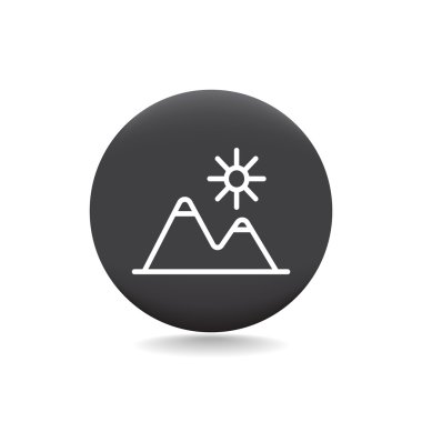 dağlar ve güneş simgesi