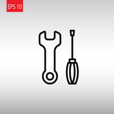 Anahtar ve tornavida simgesi