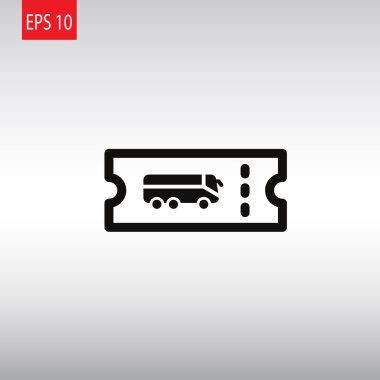 Otobüs seyahat bilet simgesi