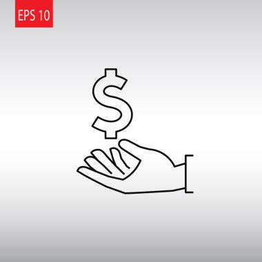 dolar işareti el simgesi