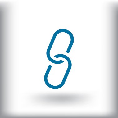 Zincir işareti iletişim web simgesi.