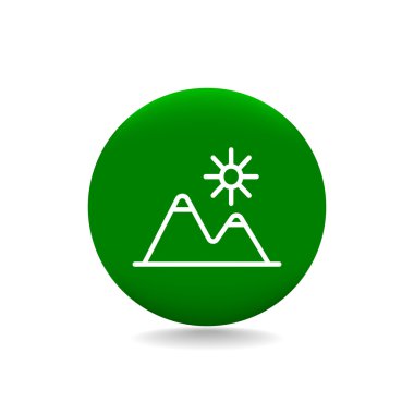 dağlar ve güneş simgesi