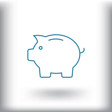 Domuz kumbarası simgesi.