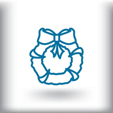 Noel çelenk simgesi