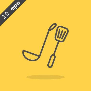 Kepçe ve spatula simgesi