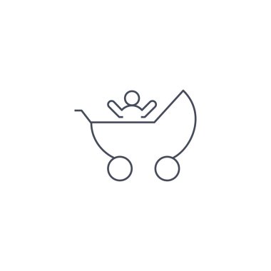 çocuk arabası bebek simgesiyle