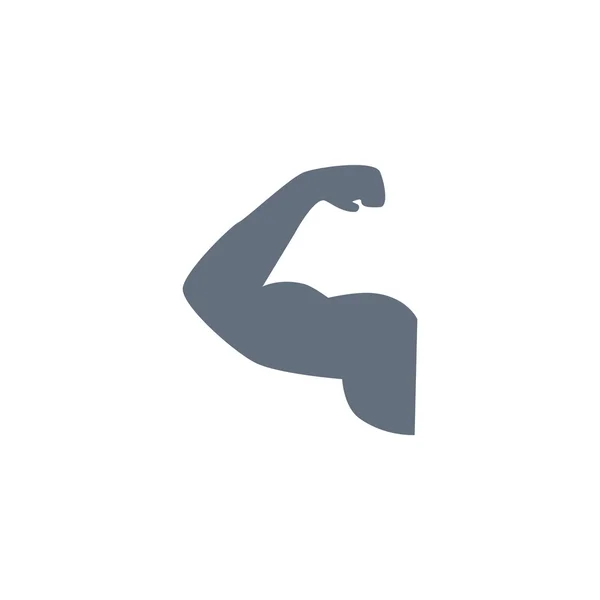 Sportschool pictogram met menselijke arm pictogram — Stockvector