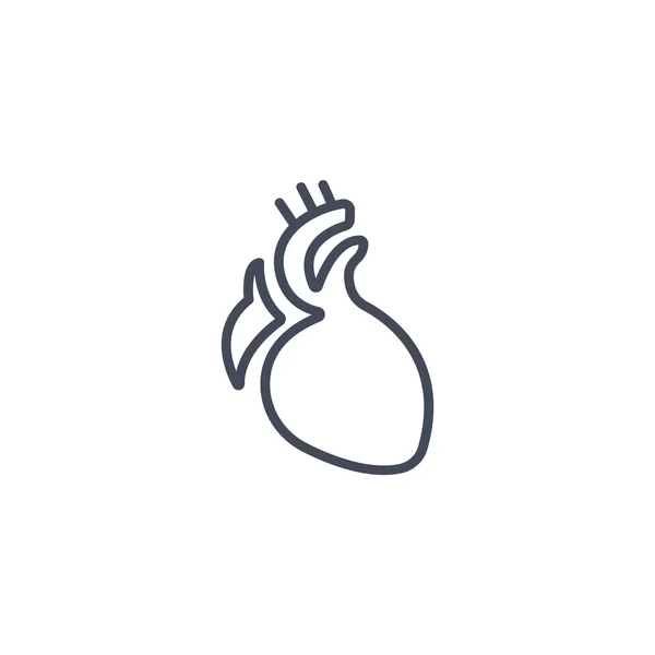 Simgesi kalp organ — Stok Vektör