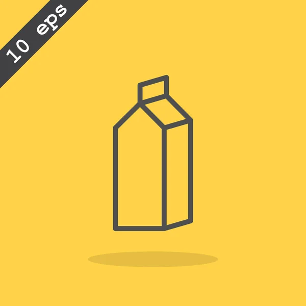 Contenedor de embalaje para el icono de leche — Vector de stock