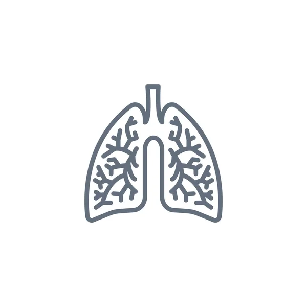 Icona piatta dei polmoni — Vettoriale Stock
