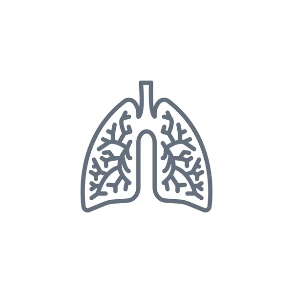 Pulmones Apartamento Icono — Vector de stock