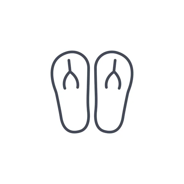 Pantoufles de plage icône — Image vectorielle