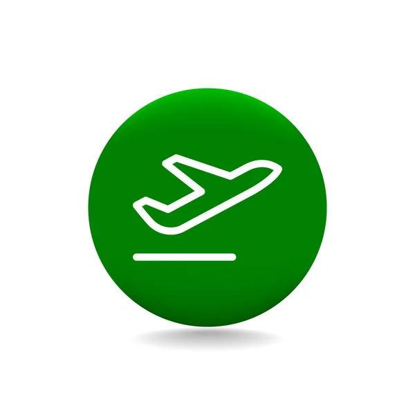 Voando ícone avião de transporte — Vetor de Stock