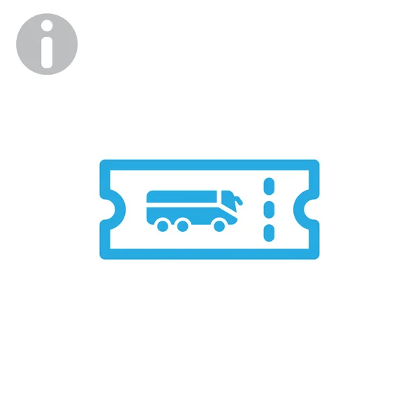 Bus reis ticket pictogram — Stockvector