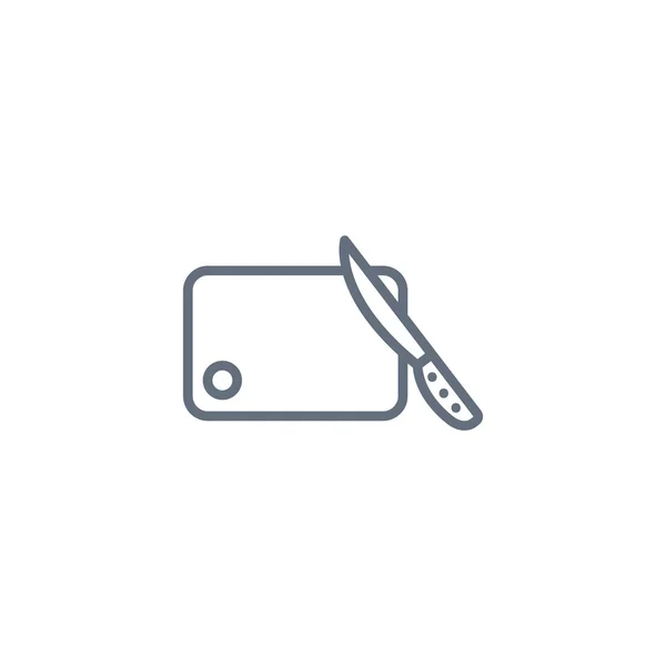 Tablero y cuchillo icono — Vector de stock