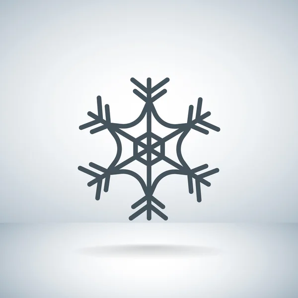 Invierno Copo de nieve icono — Vector de stock