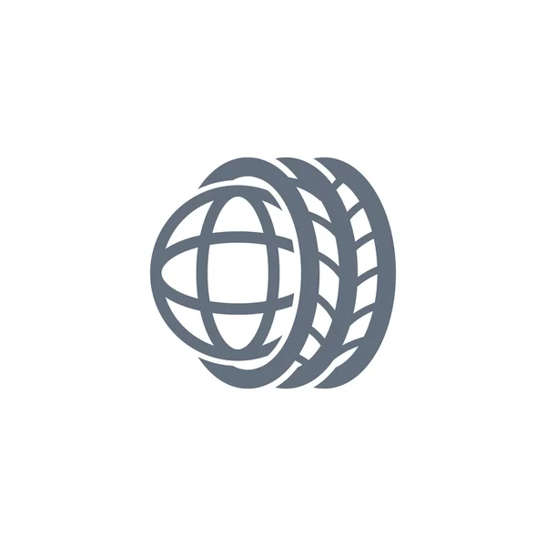 Llantas de logotipo de todo el mundo — Archivo Imágenes Vectoriales