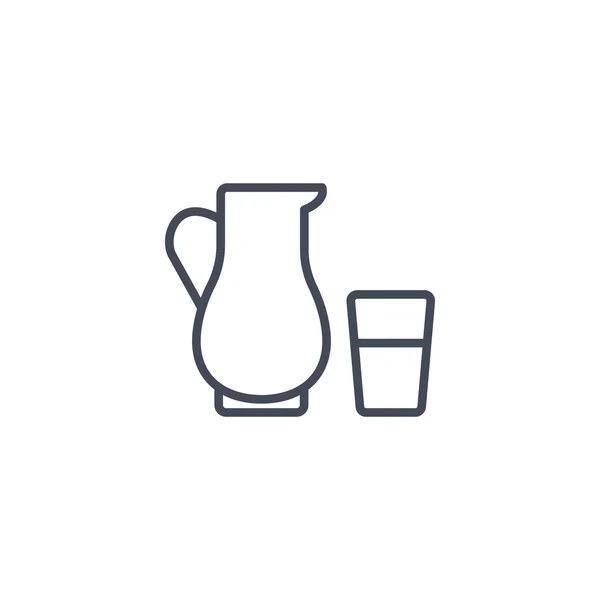 Kruik van melk pictogram — Stockvector