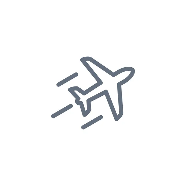 Vuelo transporte avión icono — Vector de stock