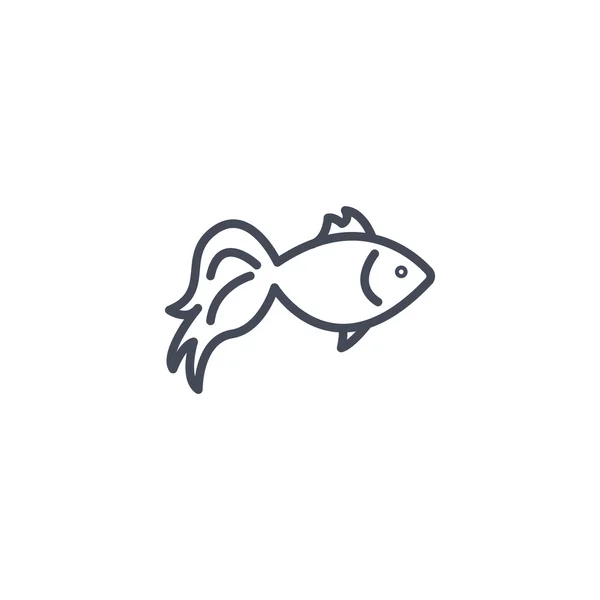 Icône web poisson — Image vectorielle