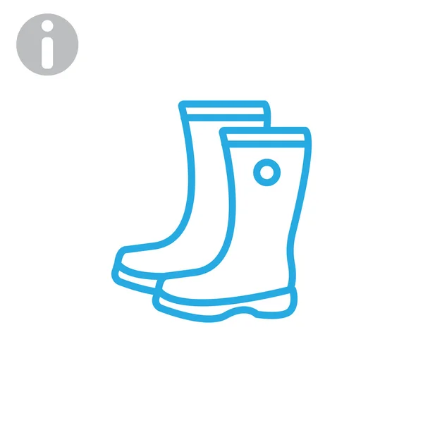 Botas de goma de icono — Vector de stock