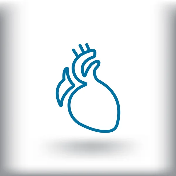 Icon heart organ — Stock Vector