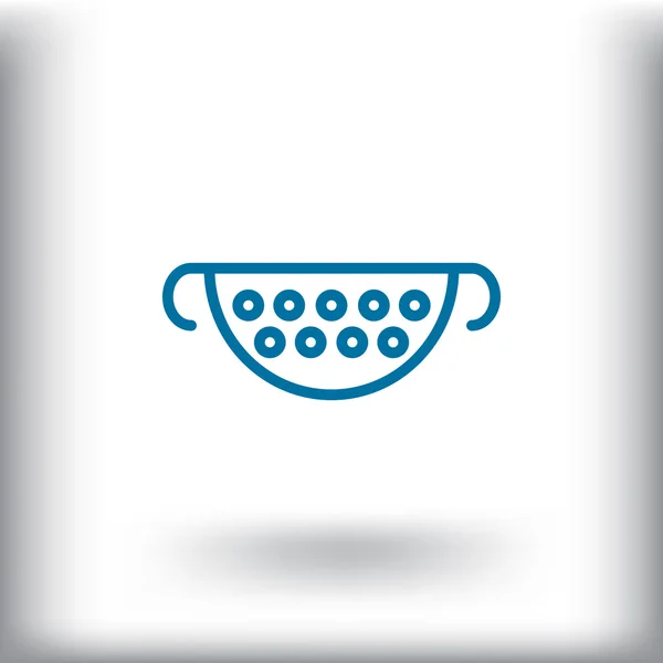 Metallic colander icon — Stock Vector