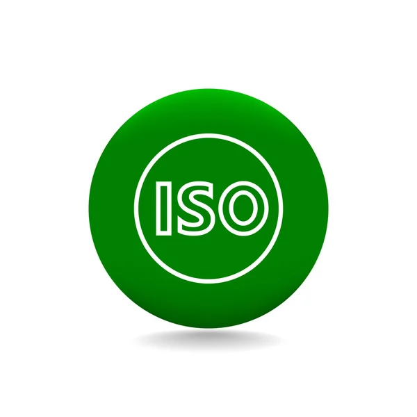 ISO gecertificeerde teken pictogram — Stockvector