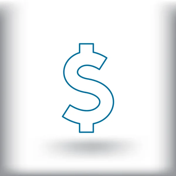 Pengar ikon - dollartecken — Stock vektor