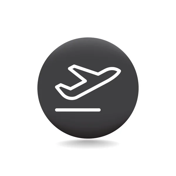 Latający ikona samolotu transportu — Wektor stockowy
