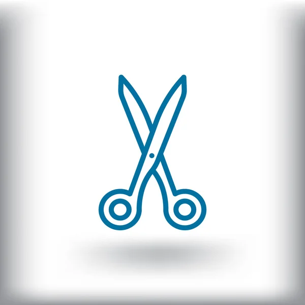 Scissors shape icon — Stock Vector